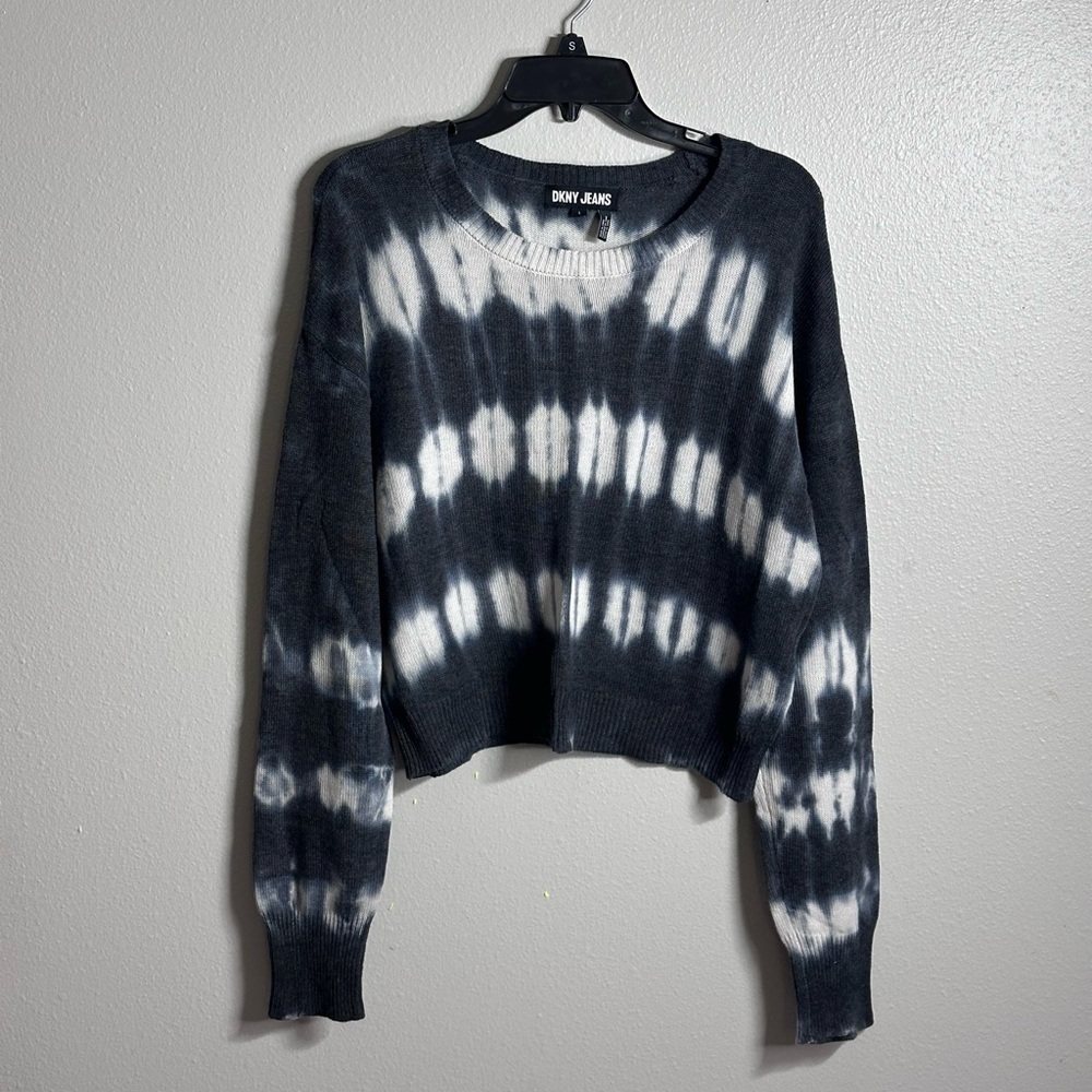DKNY Jeans Women Tie Dye Long Sleeve Sweater Shirt Size Large.